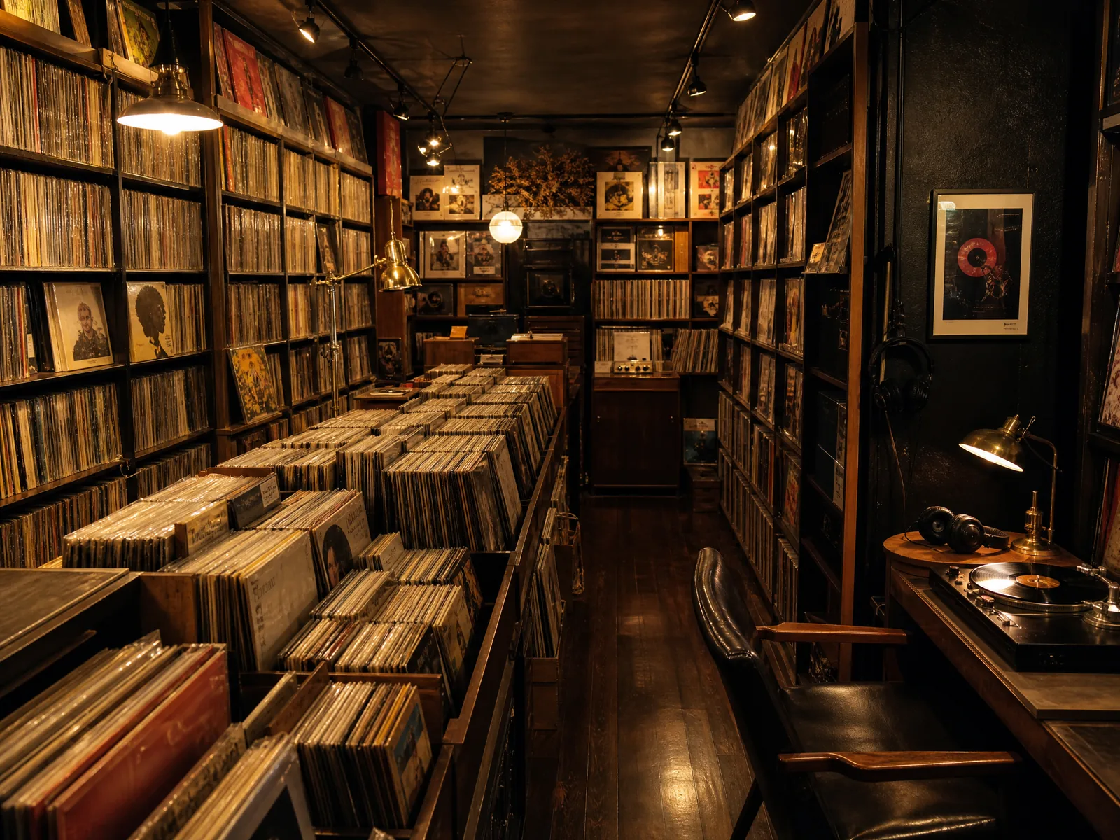 东京下北泽中古唱片店内景